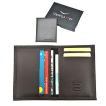 Carteira Vertical Slim Masculina Feminina Em Couro Legitimo