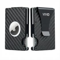 Carteira VIVID de Fibra de Carbono com Bloqueio RFID e Slot para AirTag Slim Carteira VIVID de Fibra de Carbono com Bloqueio RFID e Slot para AirTag Slim