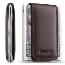 Carteira VULKIT Magnetic Money Clip em couro de alta qualidade