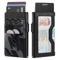 Carteira VULKIT minimalista com bloqueio de RFID Slim Pop Up