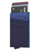 Carteira VULKIT Pop Up com bloqueio de RFID Slim Metal Navy