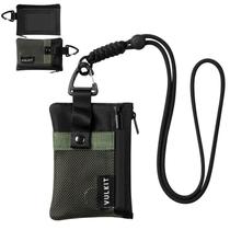 Carteira VULKIT RFID, chaveiro com zíper pequeno, verde militar