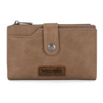 Carteira Wrangler WG119-W002KH dobrável com bolso com zíper cáqui Carteira Wrangler WG119-W002KH dobrável com bolso com zíper cáqui