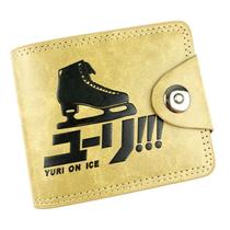 Carteira Yuris on Ices Anime Characters Slim Bifold PU em couro PU Carteira Yuris on Ices Anime Characters Slim Bifold PU em couro PU