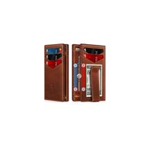 Carteira ZALVEX Slim Leather RFID com bloqueio RFID para 12-15 cartões masculinos Carteira ZALVEX Slim Leather RFID com bloqueio RFID para 12-15 cartões masculinos