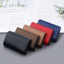 Carteiras Fibra De Carbono Porta-Cartões Masculina Preta Mágica Tripla Carteiras Fibra De Carbono Porta-Cartões Masculina Preta Mágica Tripla