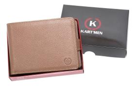 Carteiras Masculina Couro com porta cartões cédulas cnh moedas chaveiro - 560BOL kartmen