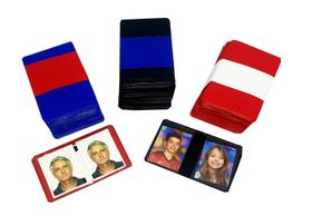 Carteirinha Porta Fotos 3X4 600 Unid. Preto-ul-Vermelho