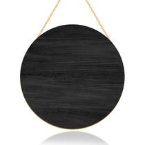 Cartel Redondo de Madera Clothmile 30cm Negro para Colgar y Personalizar Cartel Redondo de Madera Clothmile 30cm Negro para Colgar y Personalizar