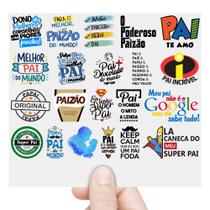 Cartela 21 Adesivos Feliz Dia dos Pais Papai Canecas DTF UV Cartela 21 Adesivos Feliz Dia dos Pais Papai Canecas DTF UV
