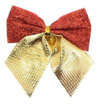 Cartela 3 Laços Vermelho/Dourado Decoração Árvore Christmas Cartela 3 Laços Vermelho/Dourado Decoração Árvore Christmas