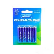 Cartela 4 Pilhas Alcalina AA 1.5V Pequena