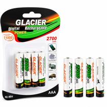 Cartela 4 Pilhas Palito AAA Recarregáveis 2700mAh Glacier Alta Durabilidade Cartela 4 Pilhas Palito AAA Recarregáveis 2700mAh Glacier Alta Durabilidade