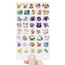 Cartela 40 Adesivos Pokemon Pikachu Charizard DTF UV Cartela 40 Adesivos Pokemon Pikachu Charizard DTF UV