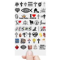 Cartela 43 Adesivos Jesus - Cordeiro - Espirito Santo DTF UV