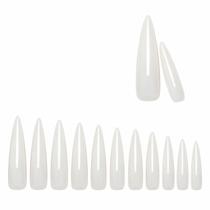Cartela 480 Unhas Postiça Stiletto Natural Profissional Cartela 480 Unhas Postiça Stiletto Natural Profissional