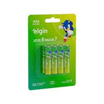 Cartela 8 Pilhas Aaa Alcalina Energy Elgin