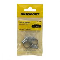 Cartela Abracadeira Rosca Sem Brasfort Fim 1/2 X 5/8'' Cartela Com 2 Pecas 7650