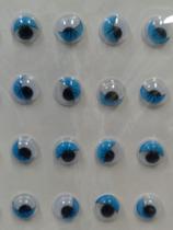 Cartela Adesiva com Olho Móvel com cílios 8mm - KIT