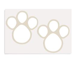 Cartela Adesiva Pegadas Brancas GG - 04 unidades - Cromus Páscoa - Rizzo