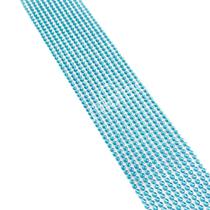 Cartela Adesiva Strass 3mm Azul Tiffany - 912 unidades