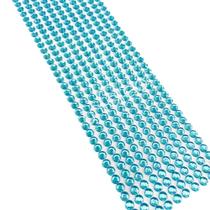 Cartela Adesiva Strass 5mm Azul Tiffany - 520 unidades