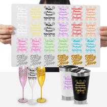 Cartela Adesivo Réveillon Cores Véspera Feliz Ano Novo DTF UV Cartela Adesivo Réveillon Cores Véspera Feliz Ano Novo DTF UV