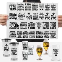 Cartela Adesivos Frases Bar Cerveja Copo Americano Caneca DTF UV Cartela Adesivos Frases Bar Cerveja Copo Americano Caneca DTF UV