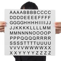 Cartela Adesivos Letras Abecedário Alfabeto Completo DTF UV Cartela Adesivos Letras Abecedário Alfabeto Completo DTF UV