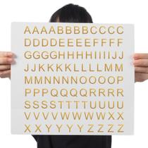 Cartela Adesivos Letras Abecedário Alfabeto Completo DTF UV Cartela Adesivos Letras Abecedário Alfabeto Completo DTF UV