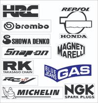 Cartela Adesivos Patrocinadores Honda Repsol Hrc Carenagem