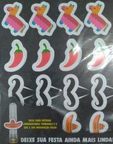 Cartela Aplique Festa Mexicana Dia Dos Mortos - 16 Unidade - Junco - Rizzo