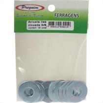 Cartela Arruela Lisa Zincado 3/8'' Preguim Com 12 Pecas 0210