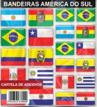 Cartela Bandeiras América Do Sul Motoclub Viagem - URA