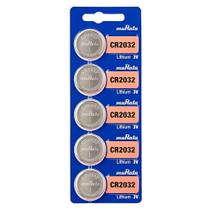 Cartela Bateria CR2032 Moeda Botão Original com 5 Baterias - MURATA