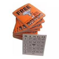 Cartela Bingo 5 Blocos 100 Folhas Total 500 Fls. 11X10Cm - Free