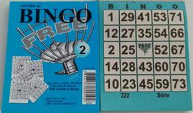 Cartela Bingo 5 Blocos 100 Folhas Total 500 Fls. 8 x 10cm