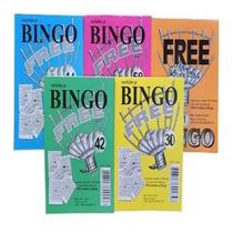 Cartela Bingo 5 Blocos 100 Folhas Total 500 Fls. 8 X 10Cm - Free