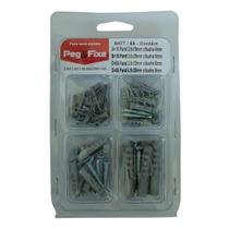 Cartela Bucha Fixacao 4A8Mm+Parafuso Phillips Peg&Fixe Kit 66 Pecas Akit/69