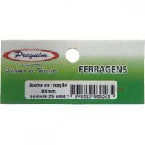 Cartela Bucha Fixacao Preguim 06 Com 25 Pecas 0265