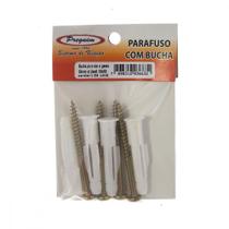 Cartela Bucha Fixacao Preguim Baiano/Gesso 08 Com Parafuso Com 04 Pecas 6632