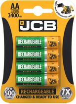 Cartela c/ 4 pilhas AA Recarregáveis JCB 2400 mAh, modelo RX6JCB2650B4
