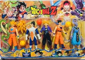 Cartela C/5 Bonecos Dragon Ball Z Goku Vegeta Broly Freeza