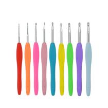 Cartela C/ 9 Agulha Croche Cabo Soft Colorida Westpress Cartela C/ 9 Agulha Croche Cabo Soft Colorida Westpress