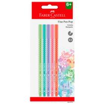 Cartela Caneta Fine Pen Pop com 5 Unidades - Faber-Castell Cartela Caneta Fine Pen Pop com 5 Unidades - Faber-Castell