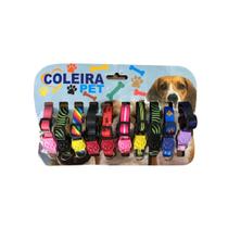 Cartela coleira bolachinha cachorro