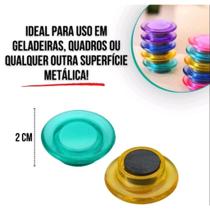 Cartela com 10 imas coloridos de geladeira porta recado mural quadro