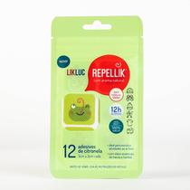 Cartela Com 12 Adesivos Repelente Likluc Repellik Repelente em adesivo infantil
