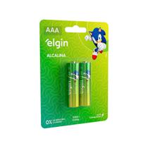 Cartela com 2 pilhas AAA Alcalina Energy Elgin