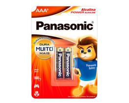 Cartela com 2 Pilhas Palito AAA Alcalina - Panasonic